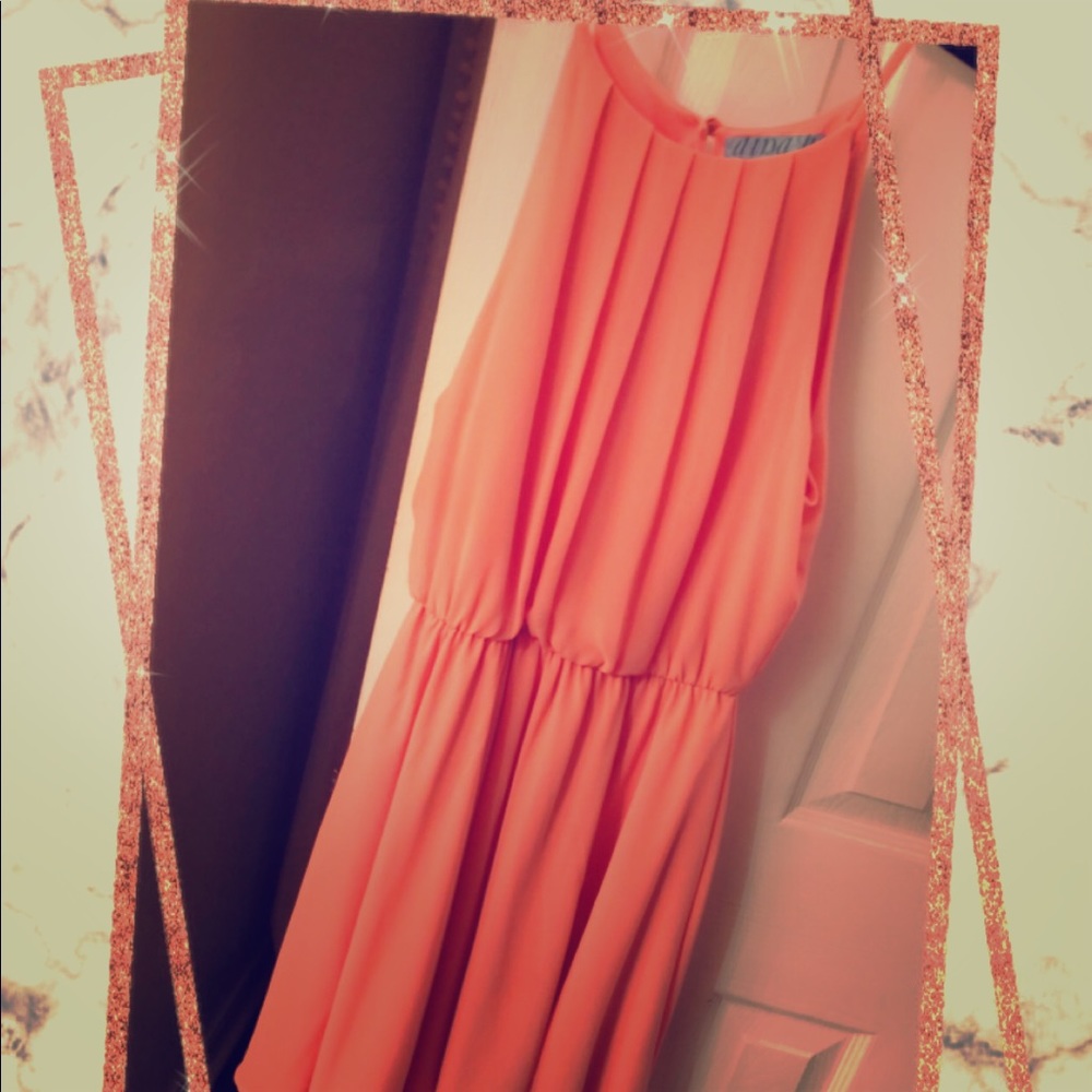 Peach halter dress size small